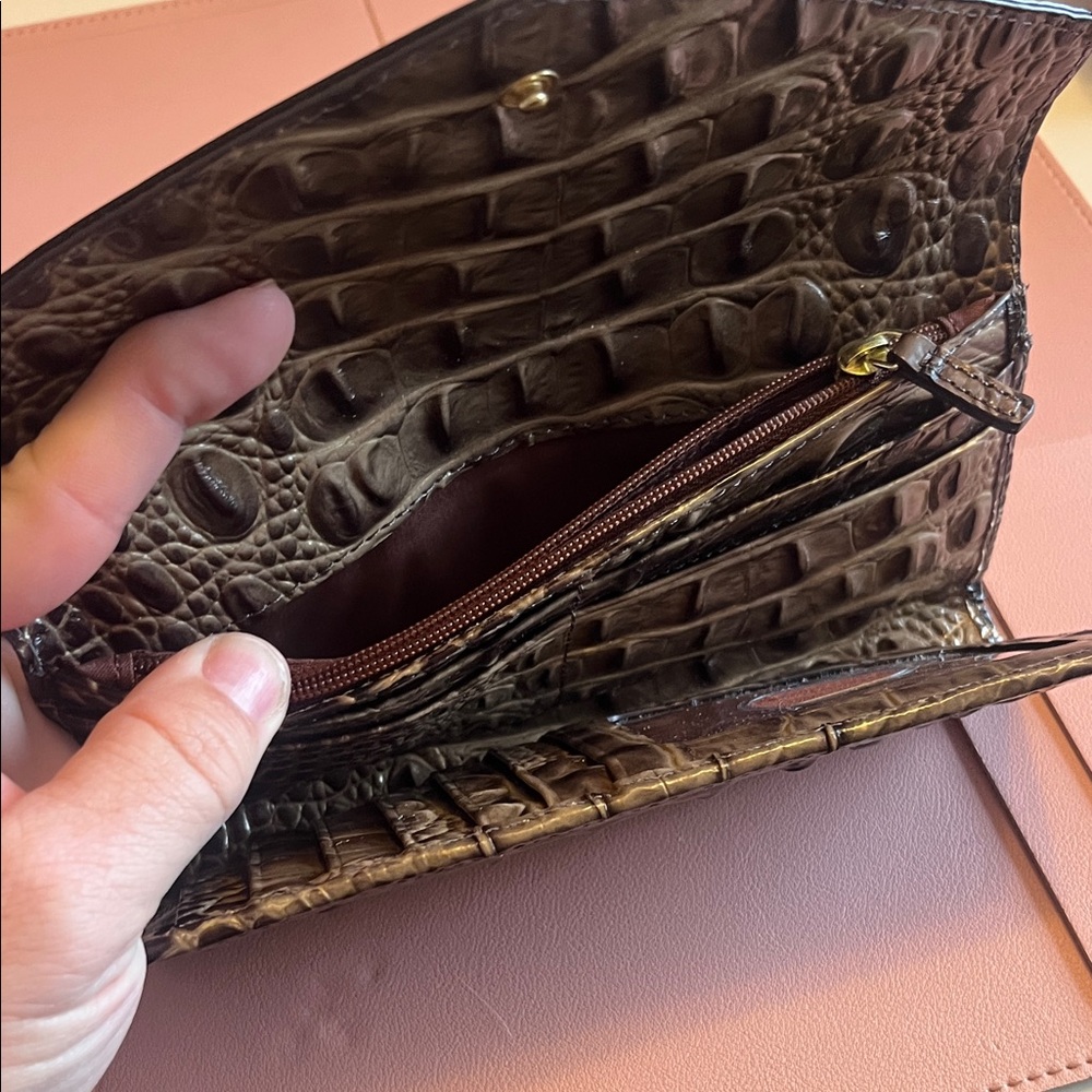 Brahmin Croc-Embossed Veronica Envelope Wallet - Picture 4 of 6
